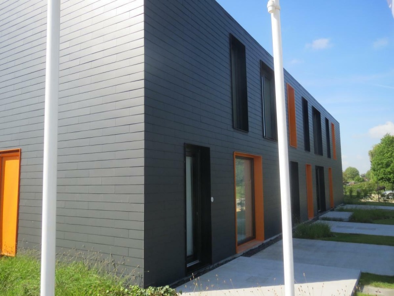 Gevel bekleding met leien